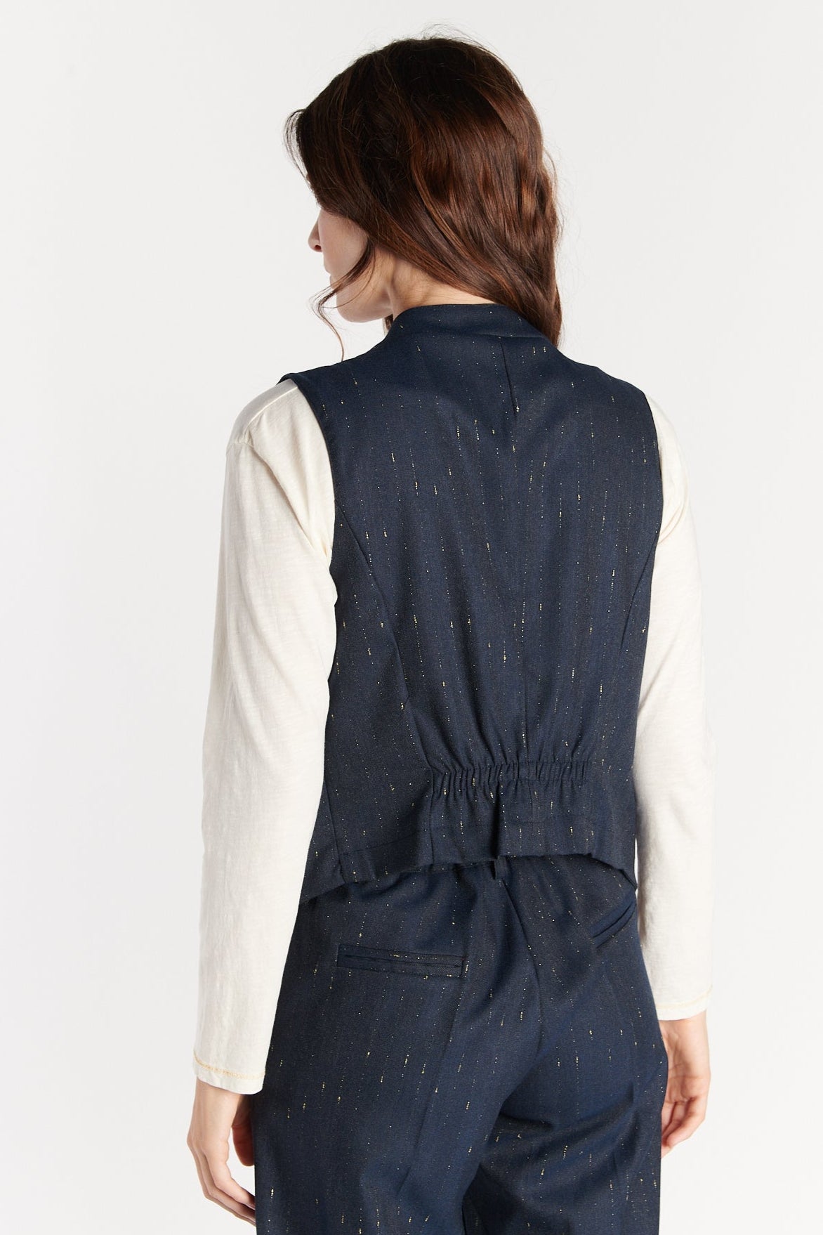 GILET BARMAN DAVID LUREX DENIM