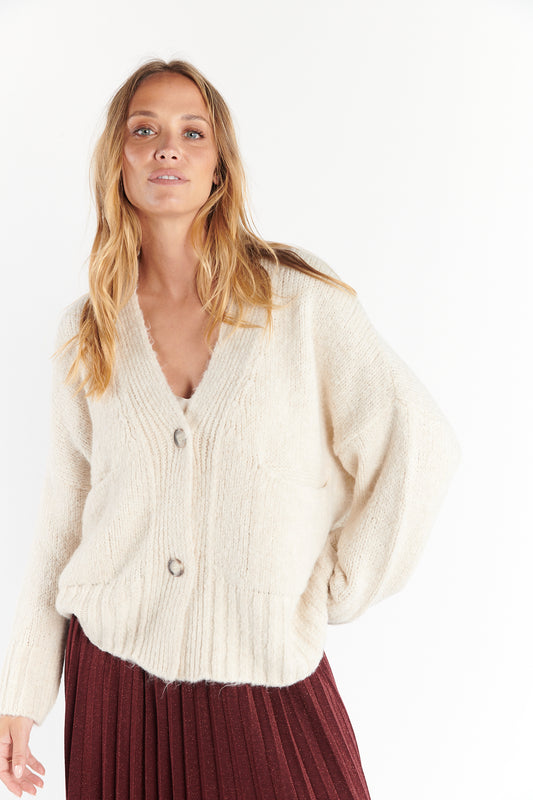 GILET MAILLE DANATO NATUREL