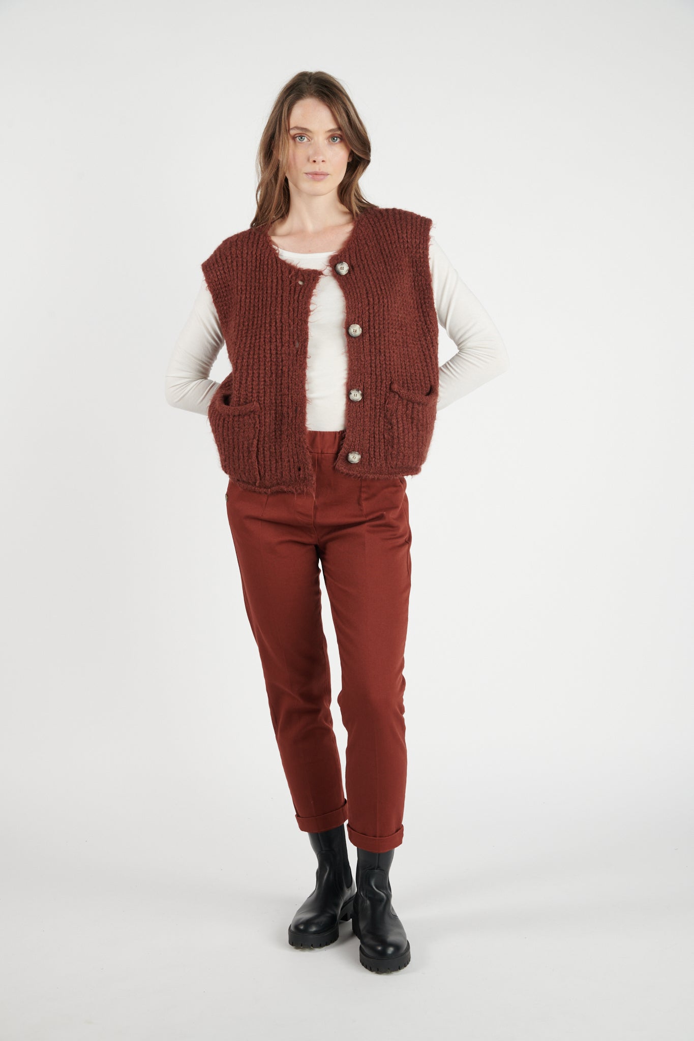 CHINO 7/8ÈME CLINT PAPRIKA