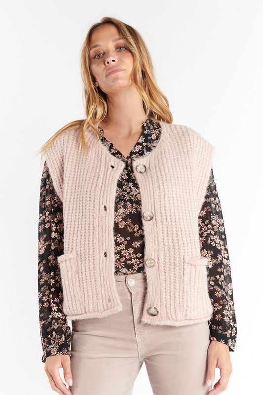 GILET SANS MANCHES DARIAN ROSE