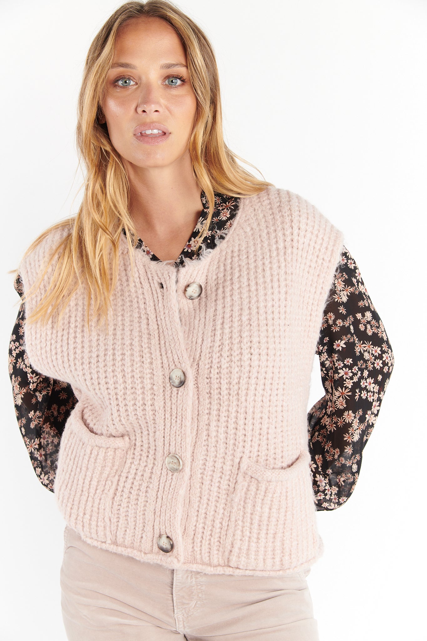 GILET SANS MANCHES DARIAN ROSE