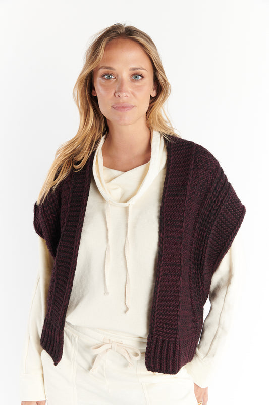 GILET BERNADETTE PRUNE