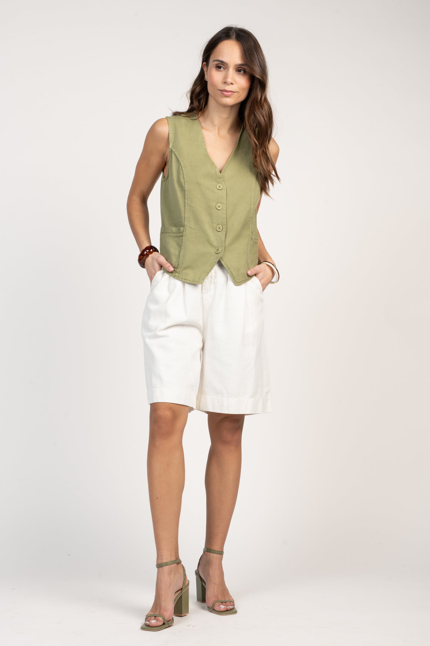 GILET TAILLEUR ÉGLANTINE VERT