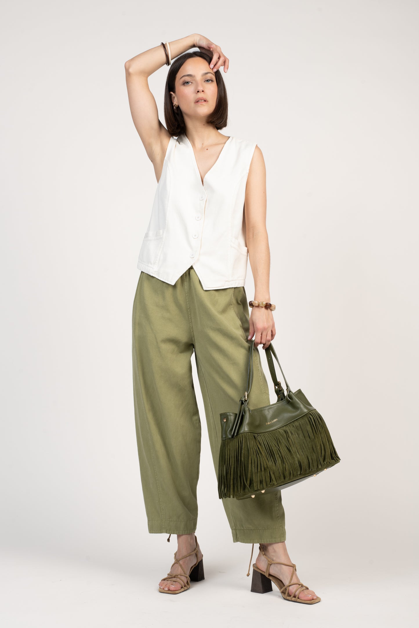 PANTALON BALLON 7/8ÈME ÉLÉONORE VERT