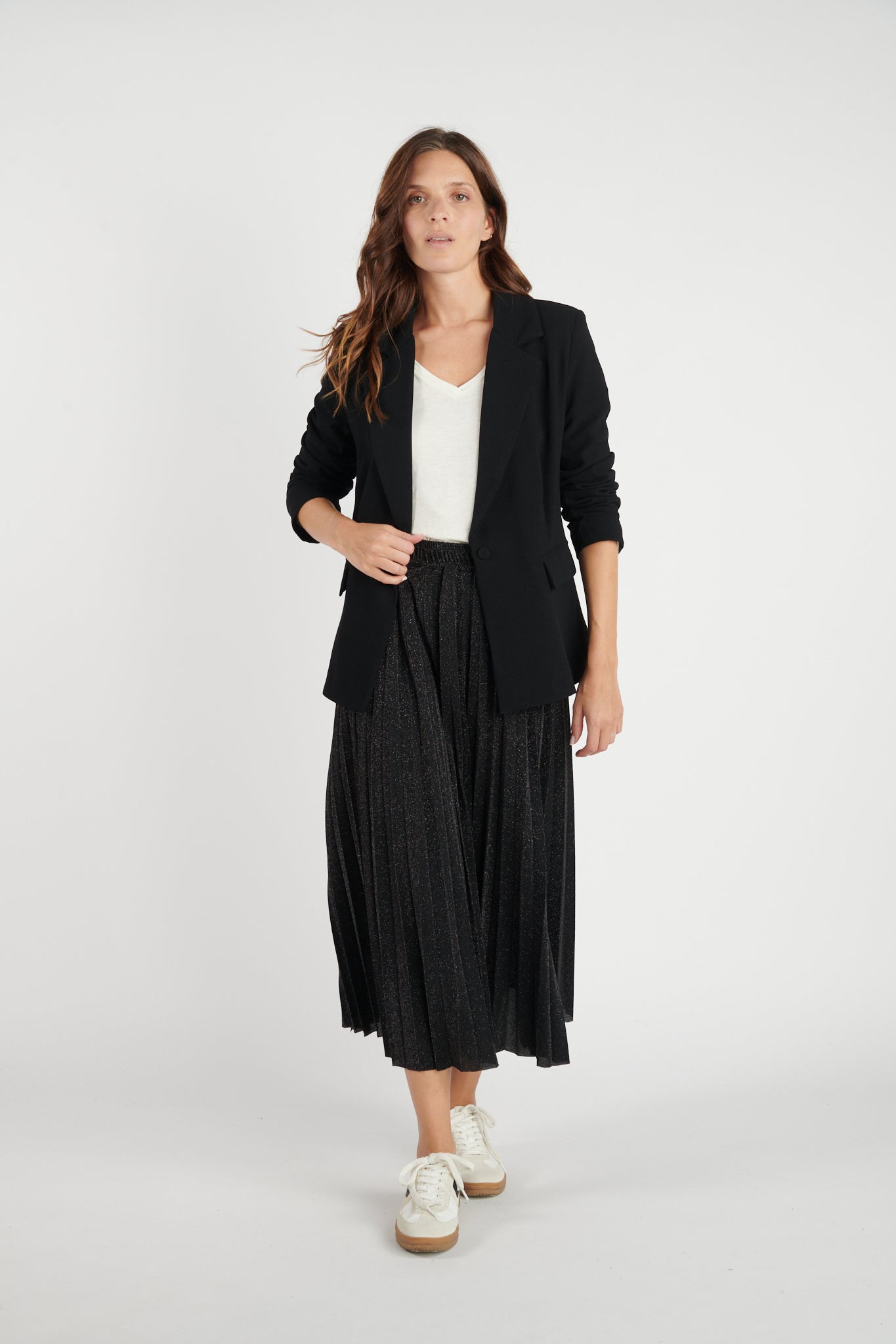 JUPE PLISSÉ PAILLETTE DARYNA NOIR