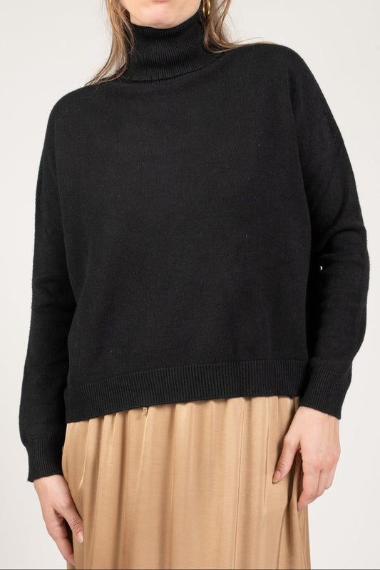 PULL COL ROULÉ MAEVE NOIR