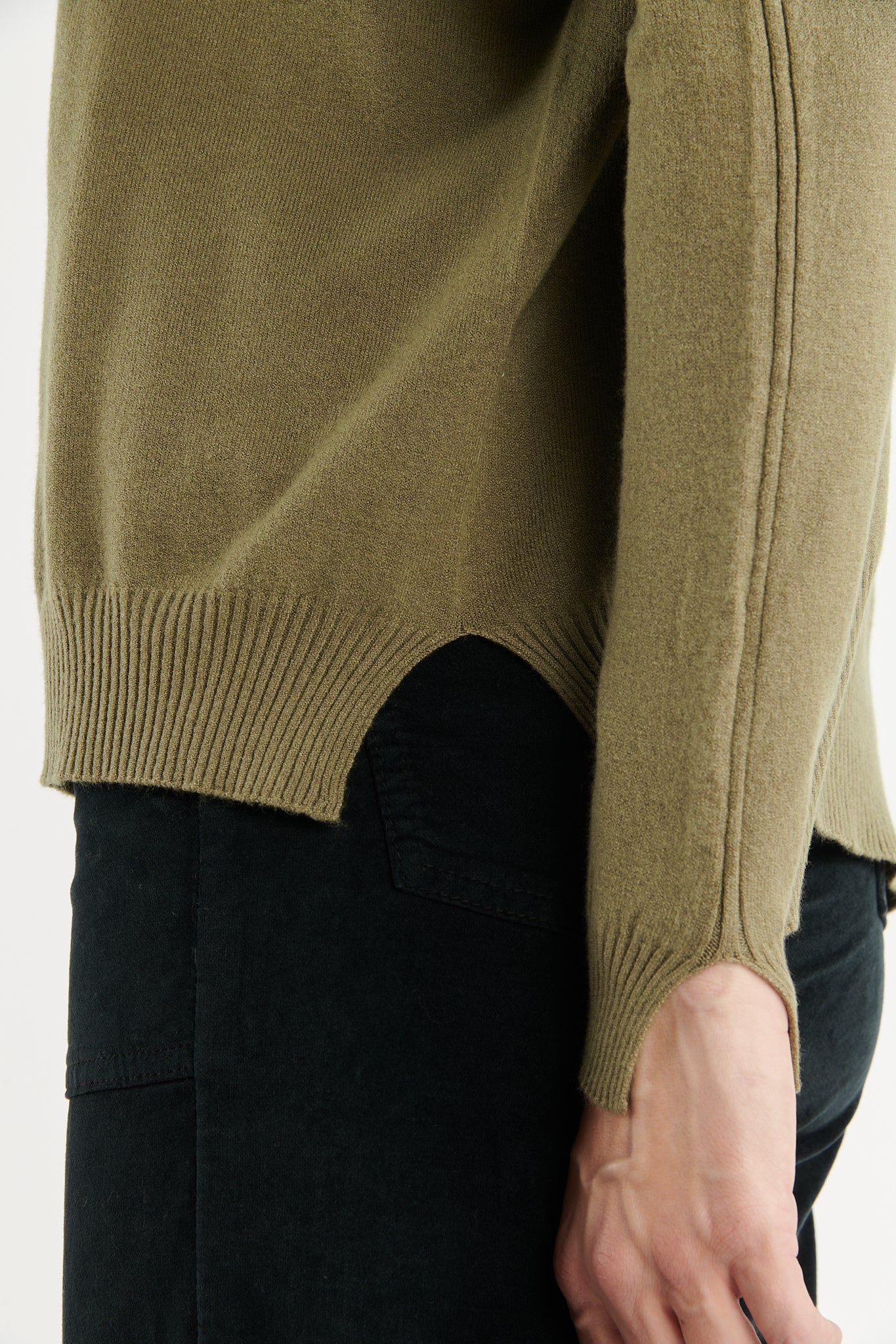 PULL COL ROND BABETTE KAKI