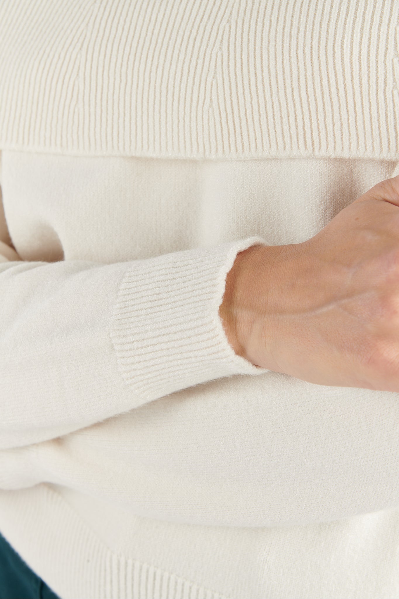 PULL COL BARDOT BIANCA NATUREL