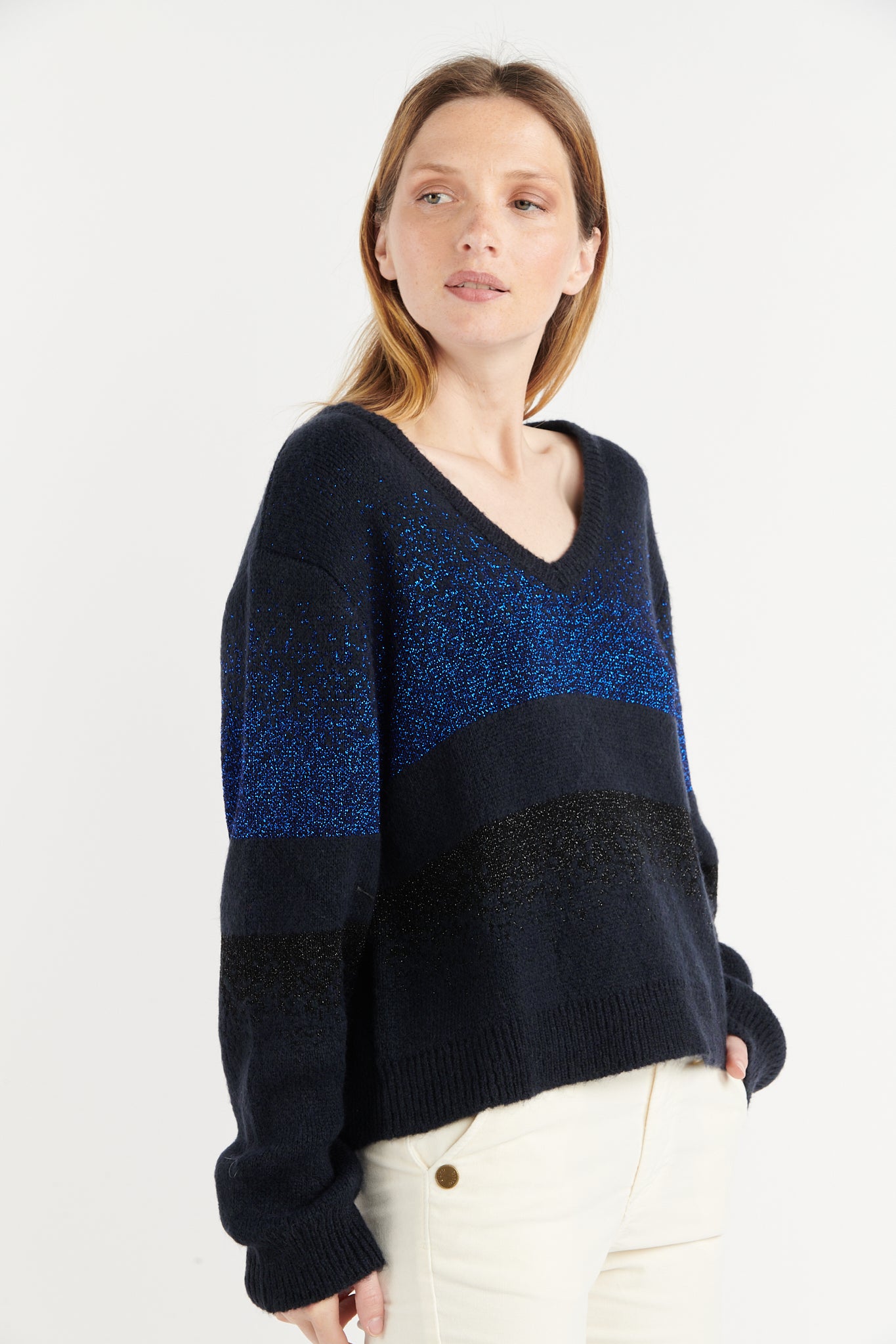 PULL DÉGRADÉ LUREX BLAKE MARINE