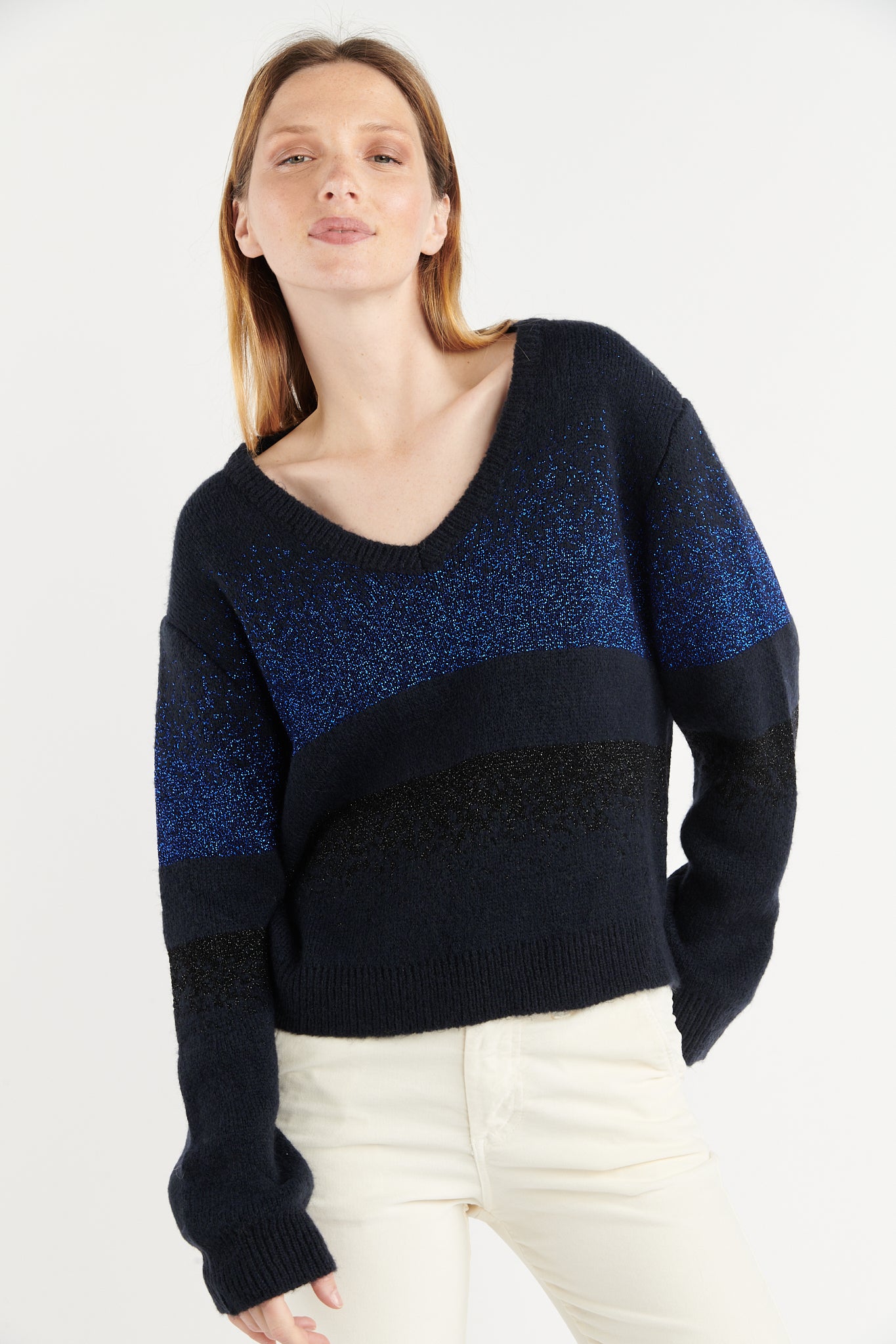 PULL DÉGRADÉ LUREX BLAKE MARINE