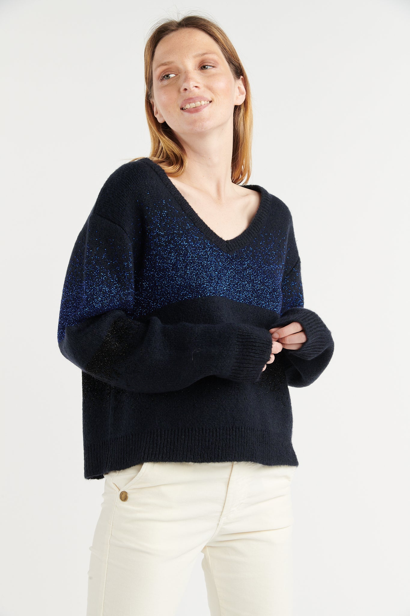 PULL DÉGRADÉ LUREX BLAKE MARINE