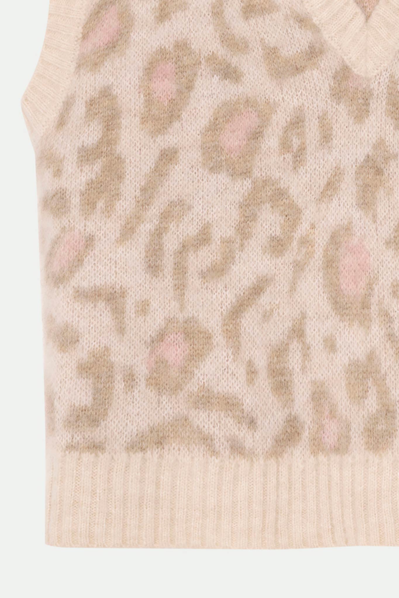 PULL SANS MANCHES LÉOPARD PASTEL BINTA