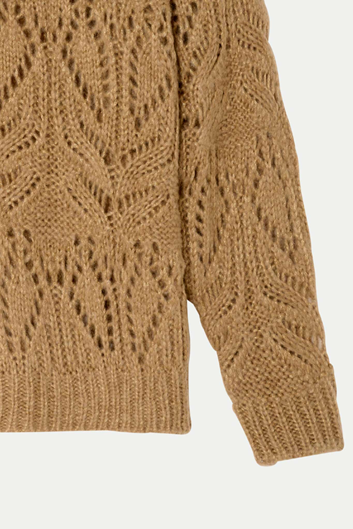 PULL AJOURÉ NACRÉ BLAISINE CAMEL