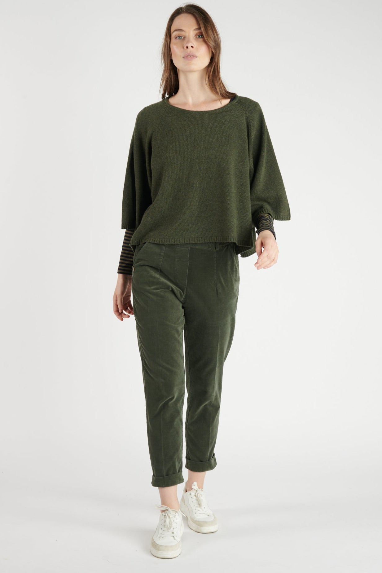 CHINO 7/8ÈME VELOURS DENNY KAKI