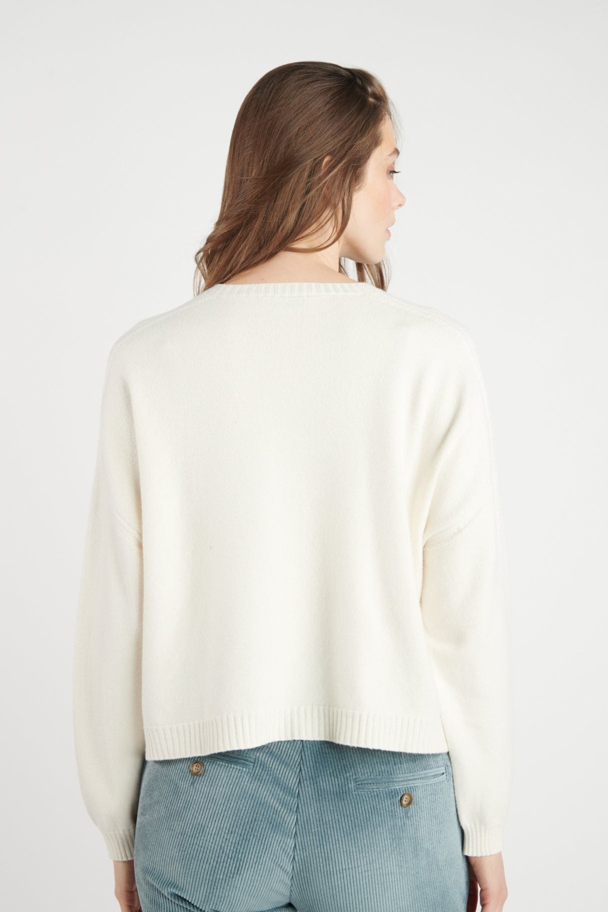 PULL COL ROND DANIS NATUREL