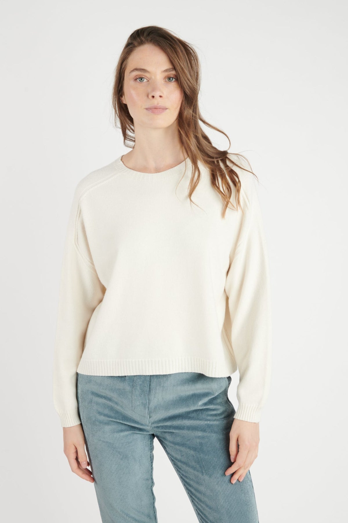 PULL COL ROND DANIS NATUREL