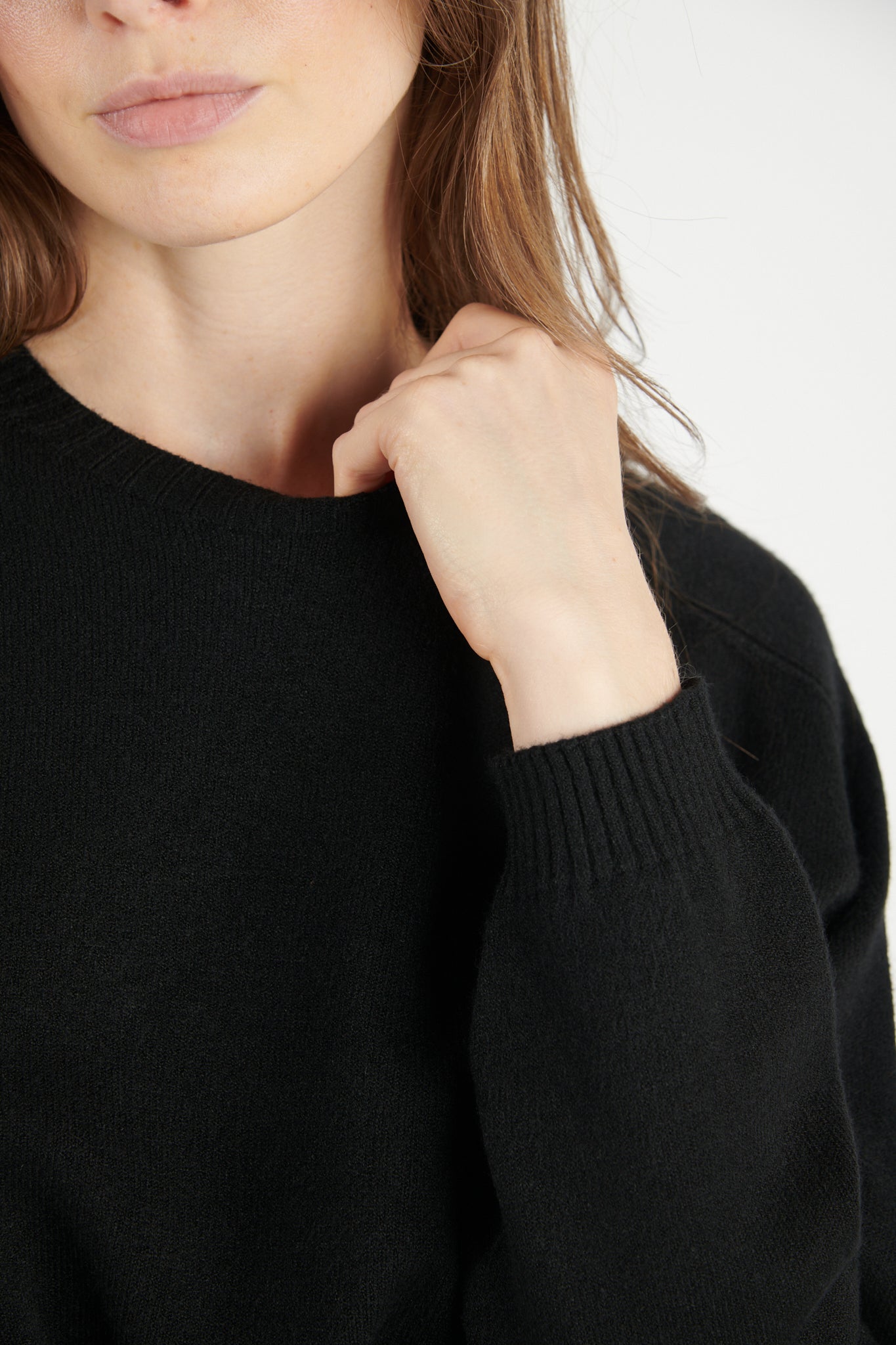 PULL COL ROND DANIS NOIR