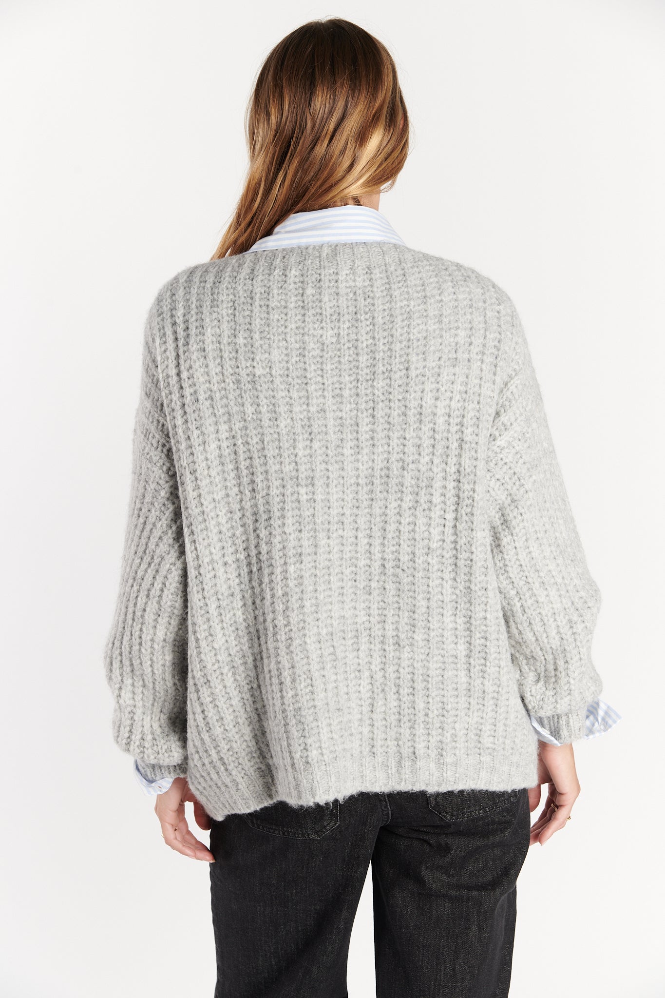 PULL COL BATEAU DANILOU GRIS