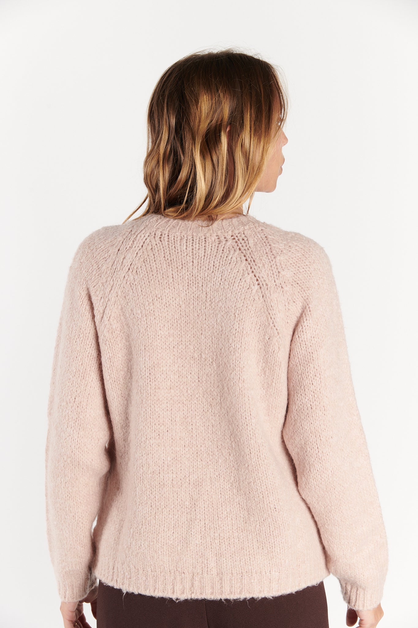PULL COL ROND DUNA ROSE