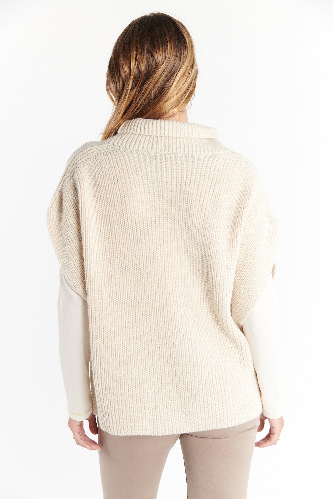 PULL MANCHES COURTES DALTON NATUREL