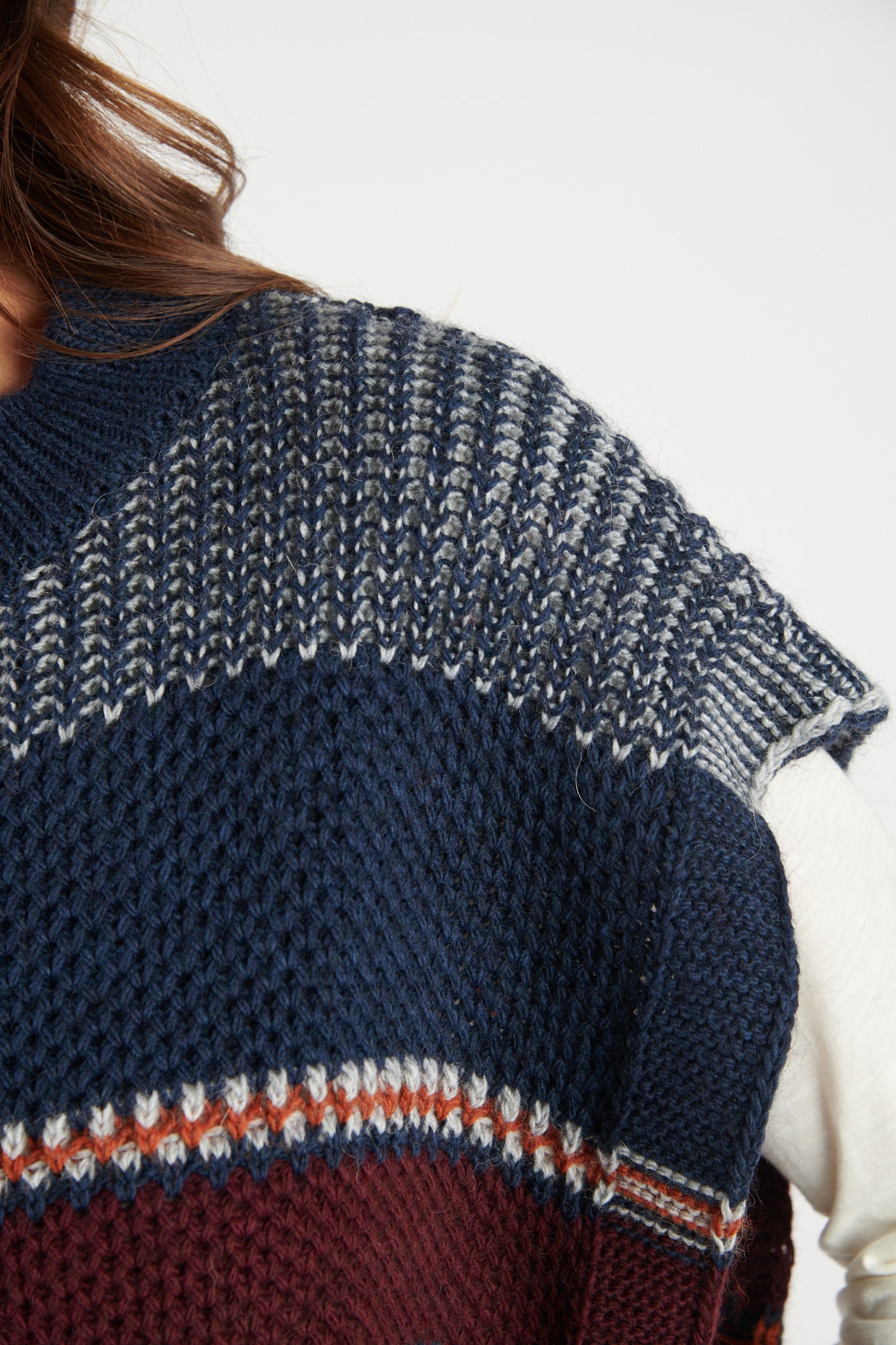 PULL MANCHES COURTES DANAÉ MARINE BORDEAUX