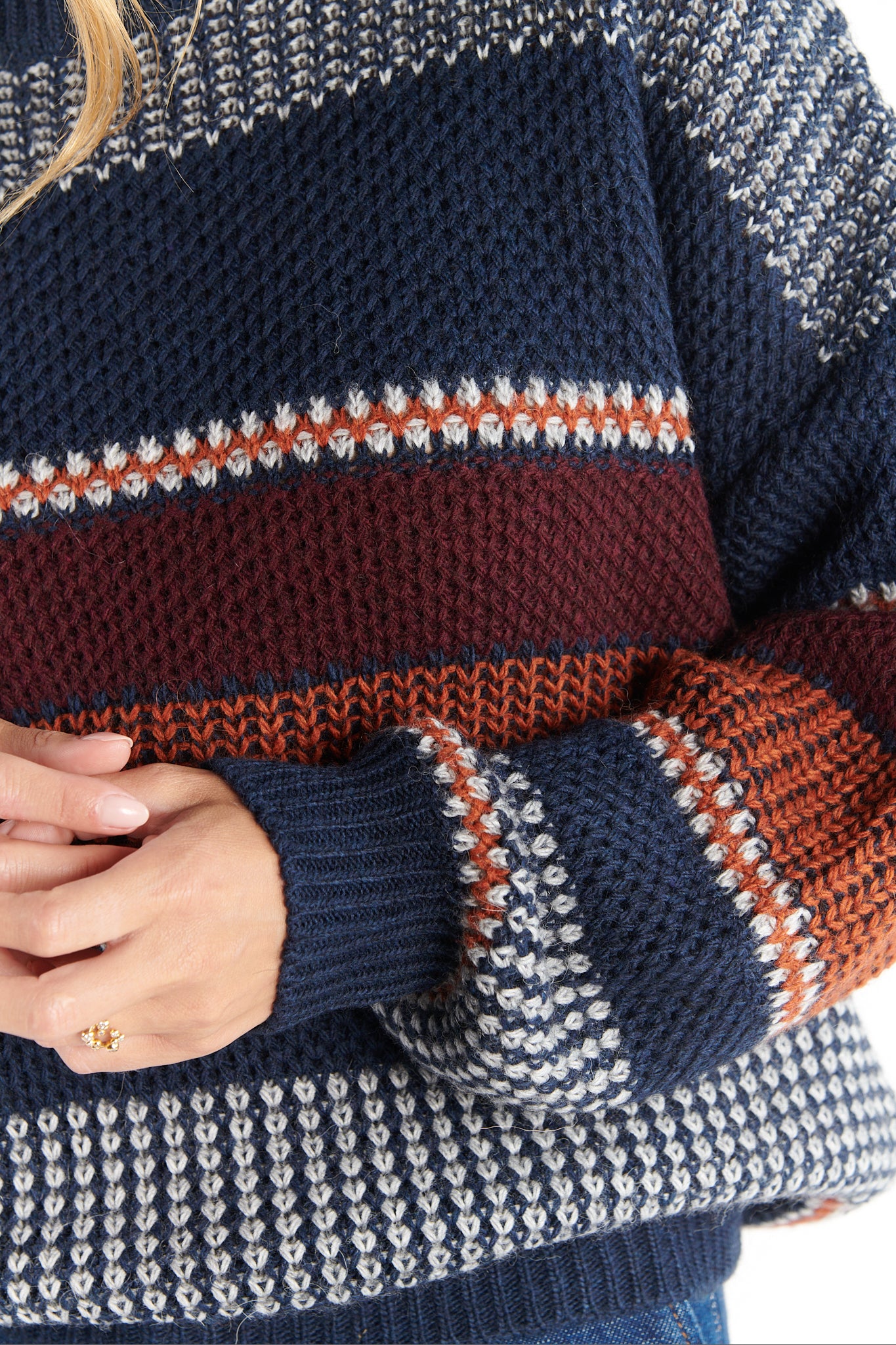 PULL AMPLE DONY MARINE BORDEAUX