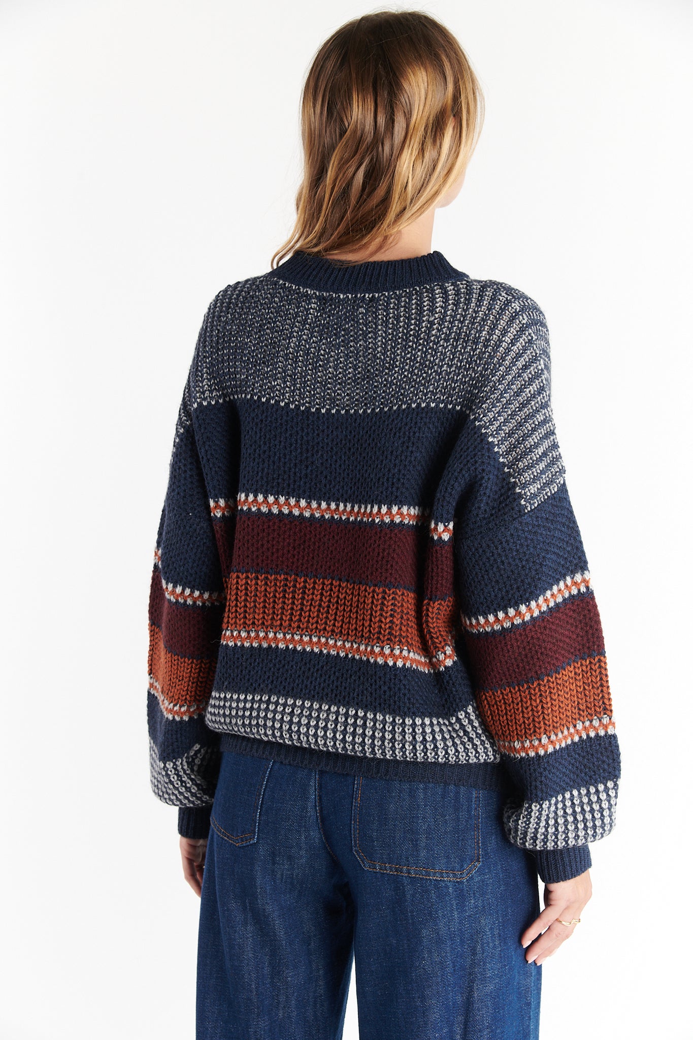PULL AMPLE DONY MARINE BORDEAUX
