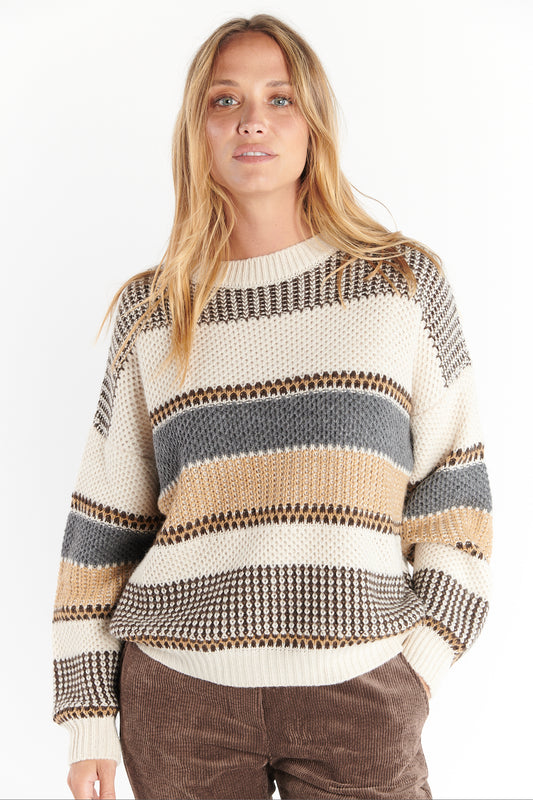 PULL AMPLE DONY NATUREL GRIS