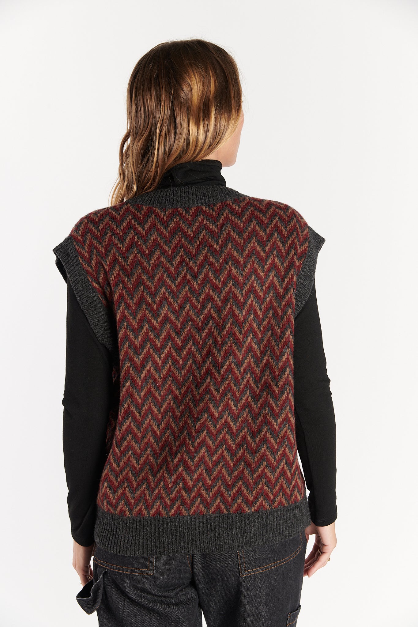 PULL SANS MANCHES DWAYNE BORDEAUX ANTHRACITE