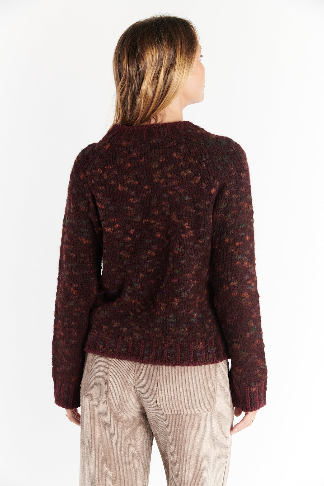 PULL DACE MULTICOLORE BORDEAUX