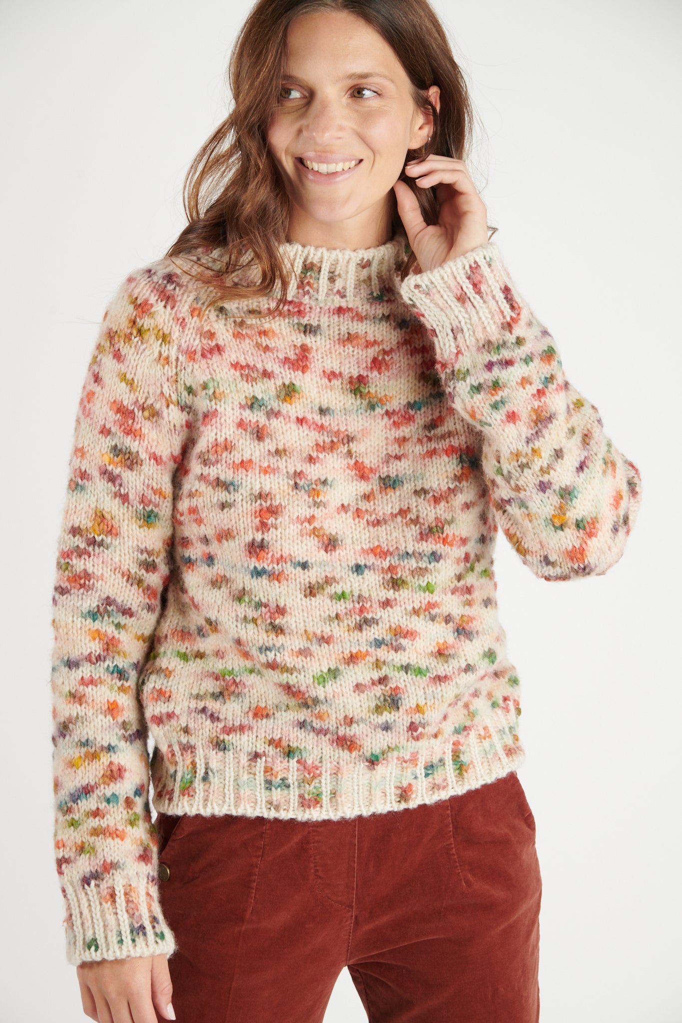 PULL DACE MULTICOLORE NATUREL