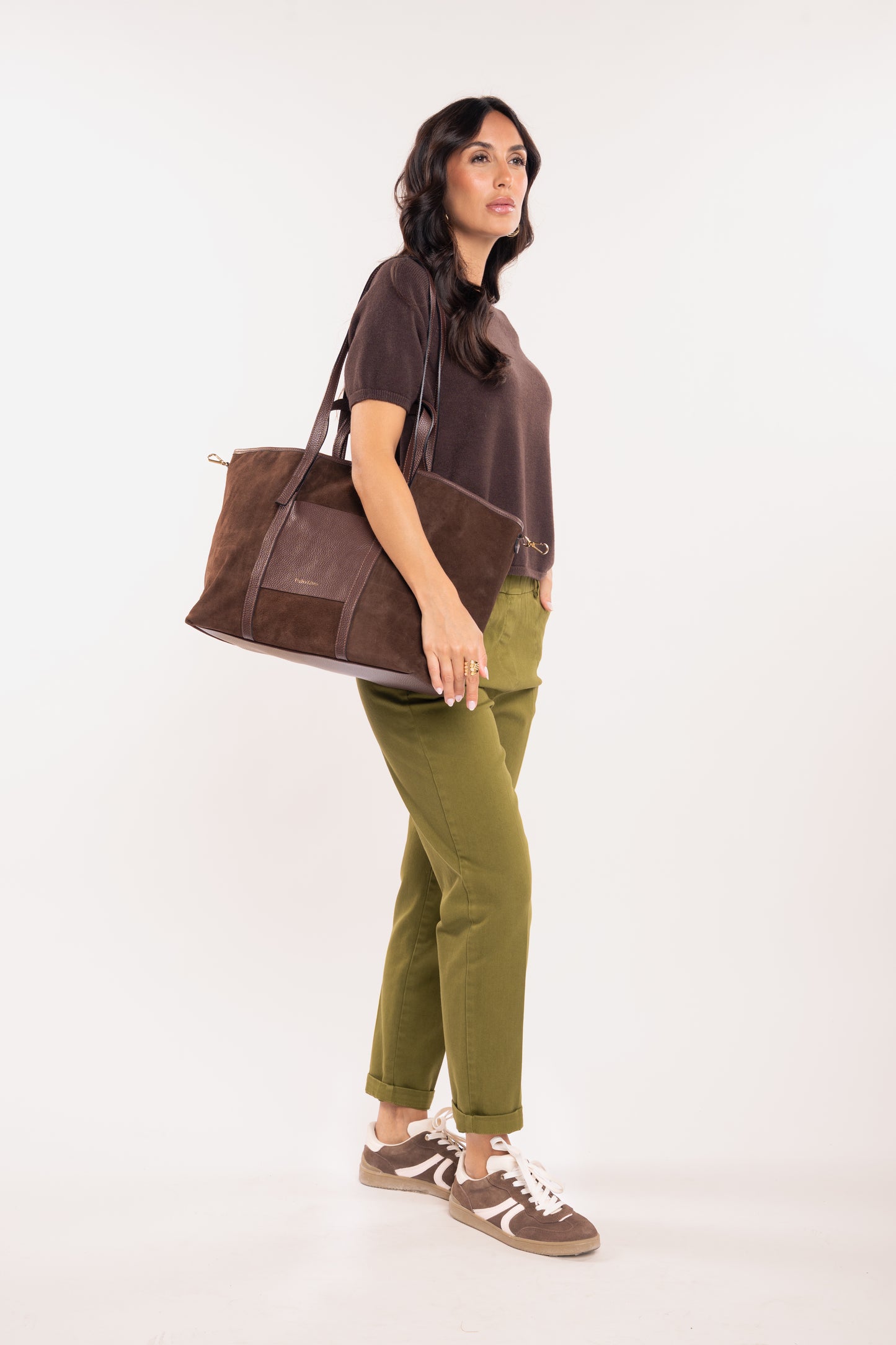 ELISABETH LEATHER TOTE BAG CHOCOLATE