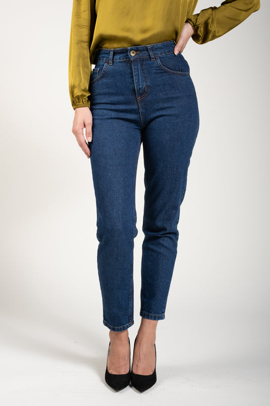 HIGH WAIST JEANS - DARK JEANS