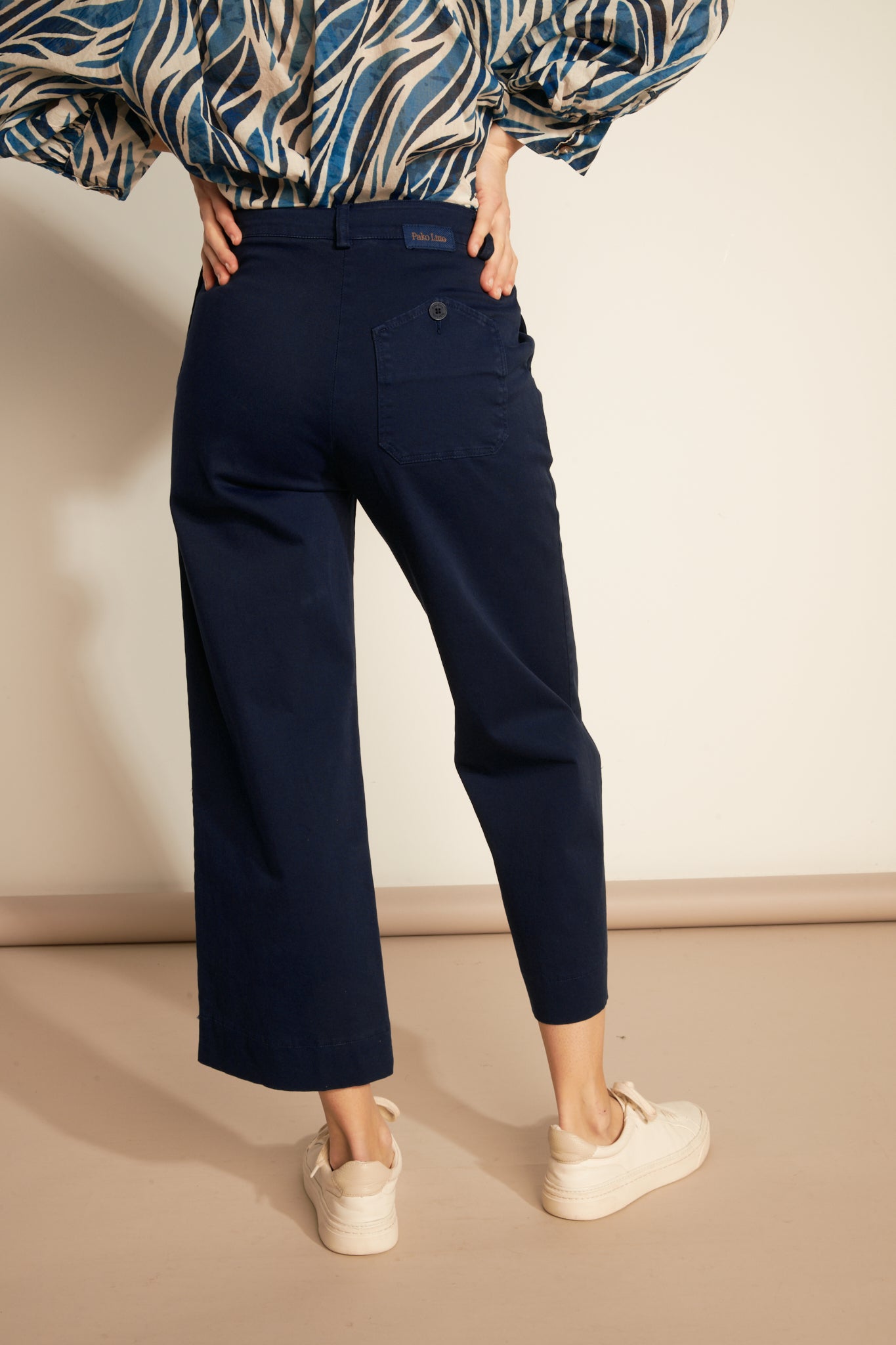 AMBROISE NAVY BLUE SAILOR TROUSERS