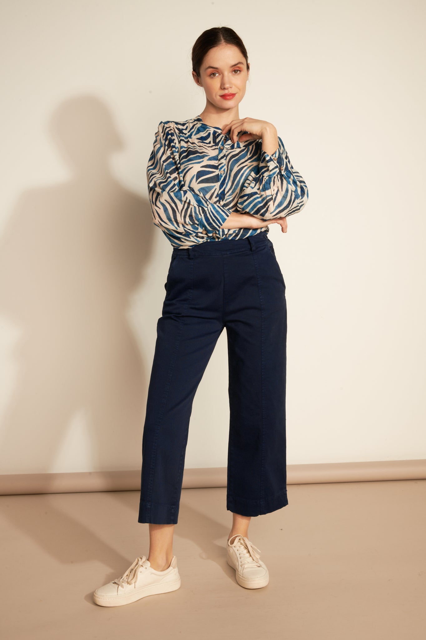 AMBROISE NAVY BLUE SAILOR TROUSERS