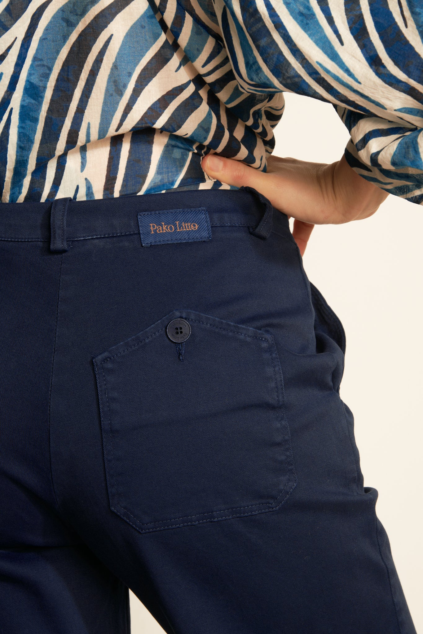 AMBROISE NAVY BLUE SAILOR TROUSERS