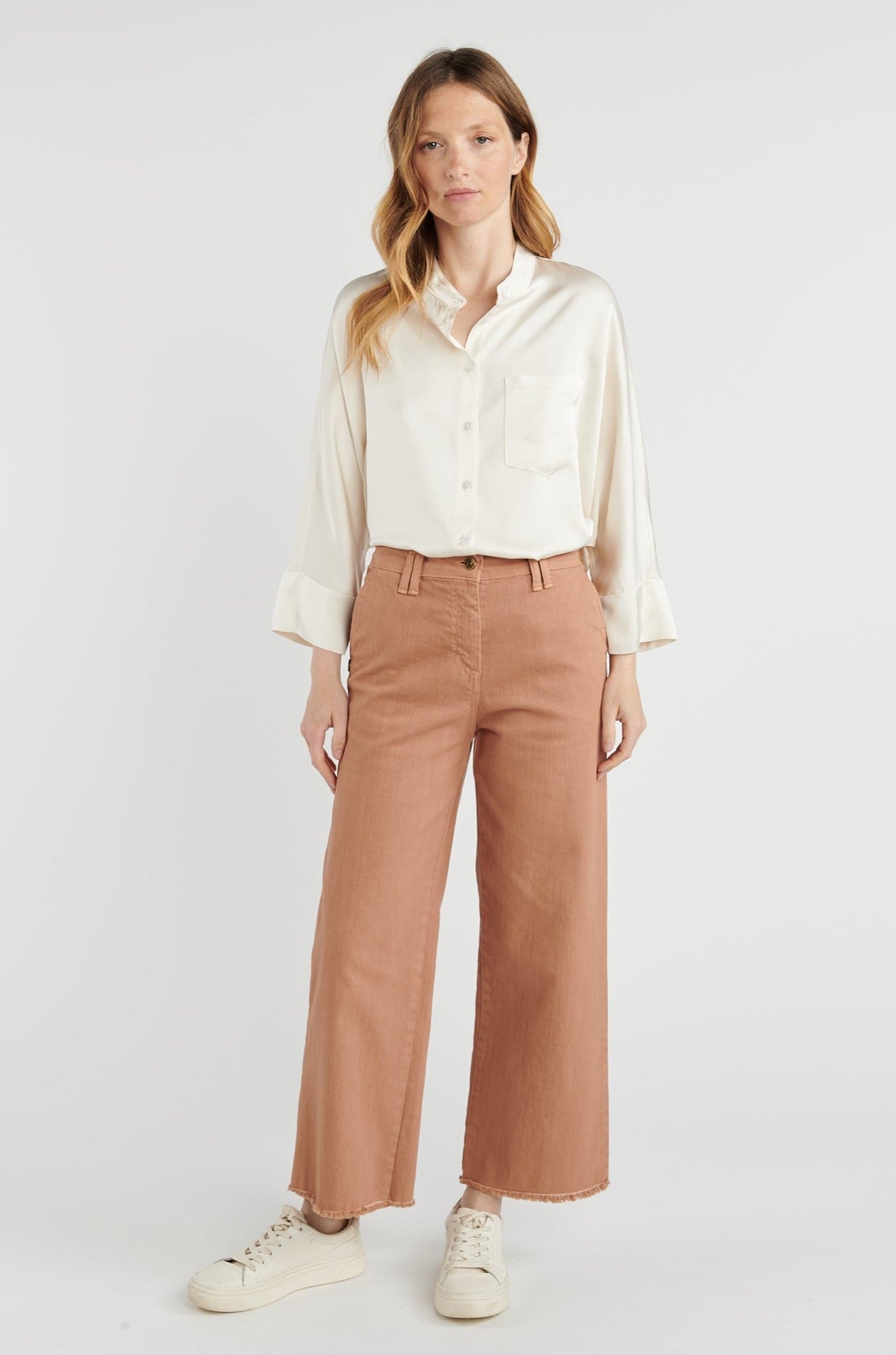 PANTALON 7/8ÈME BROOKLYN ROSE PLUME