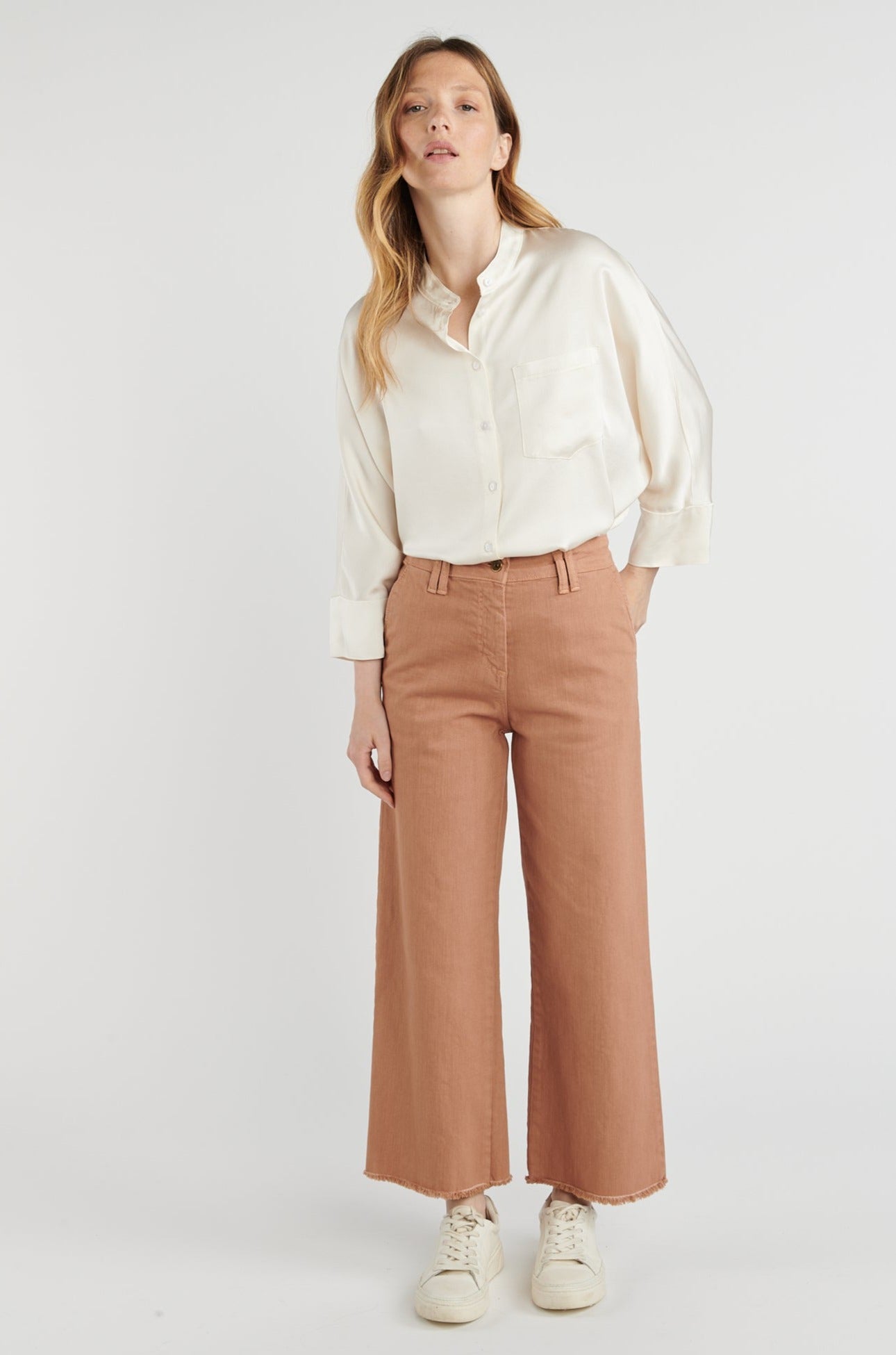 PANTALON 7/8ÈME BROOKLYN ROSE PLUME