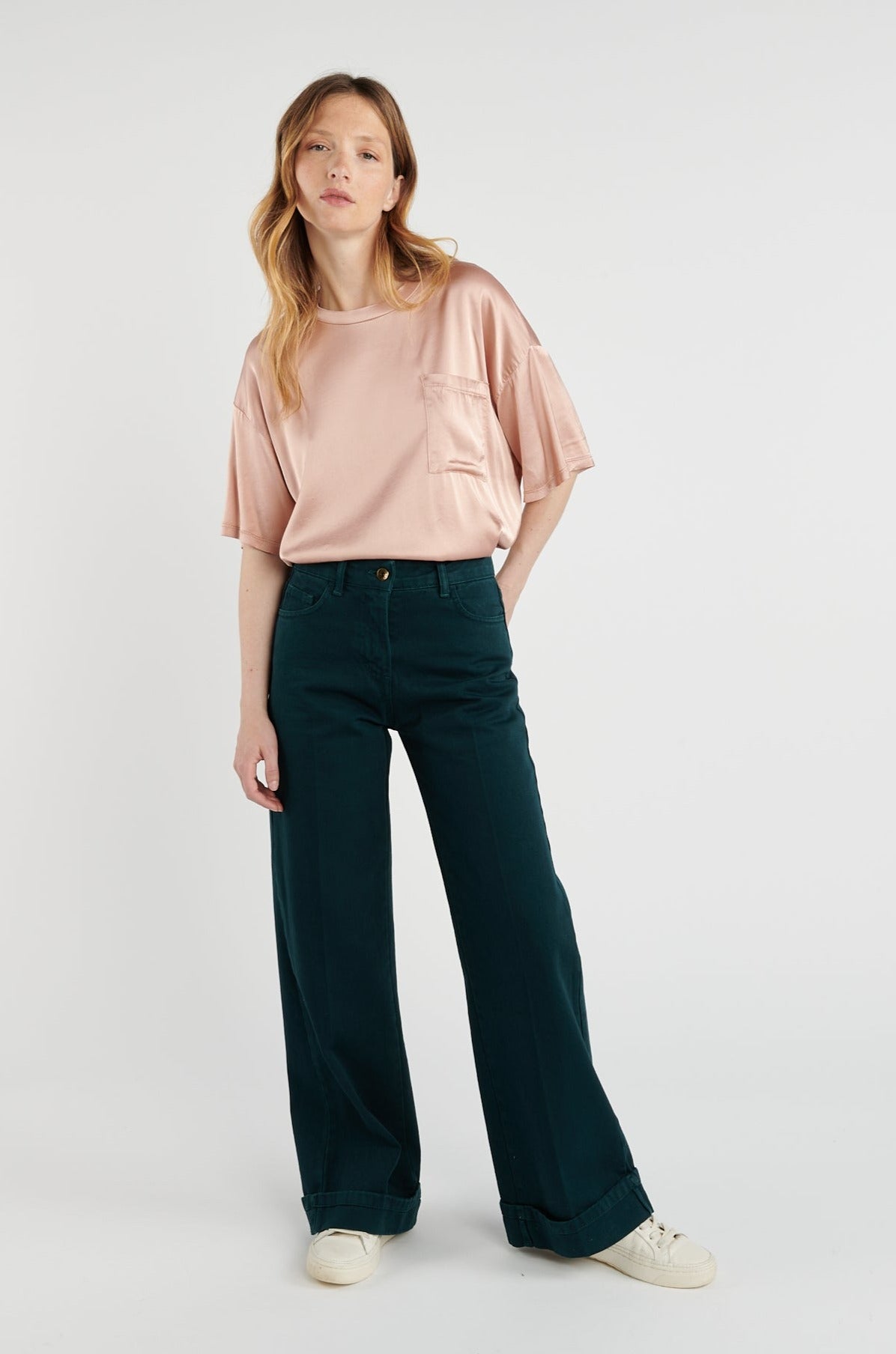 PANTALON ÉVASÉ BONNIE VERT FOREST