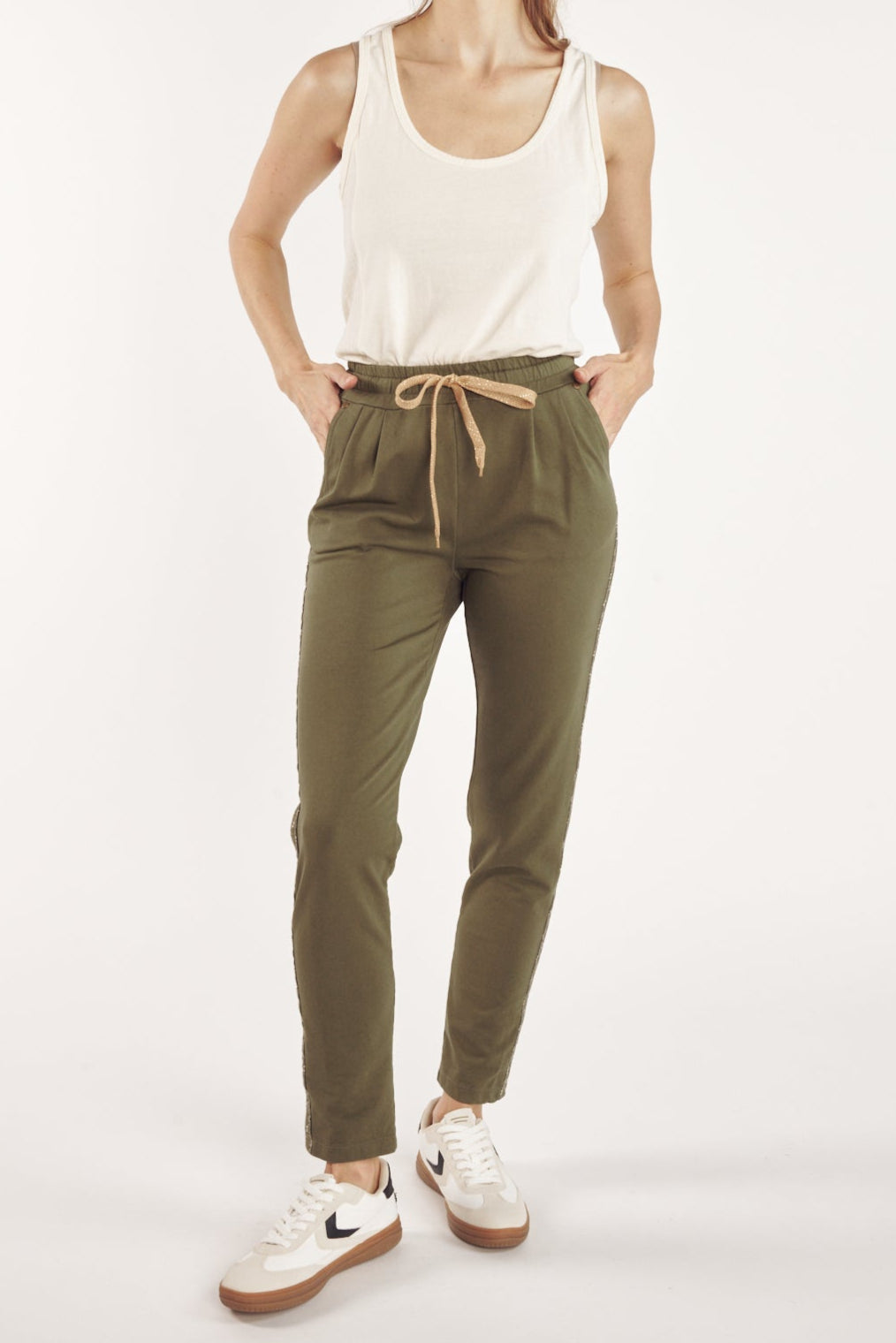 JOGGING DÉTAIL LUREX ALFRED KAKI