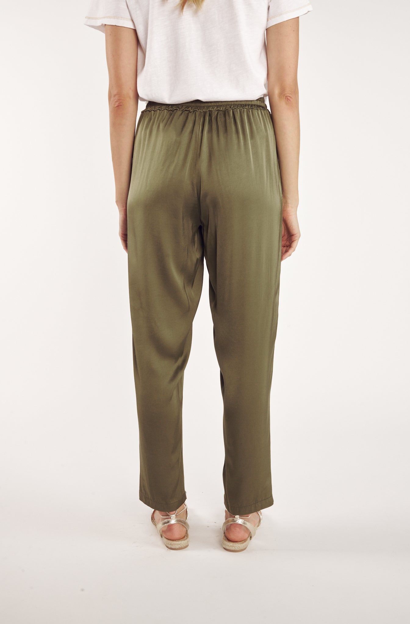 SATIN BUNNY TROUSERS KHAKI