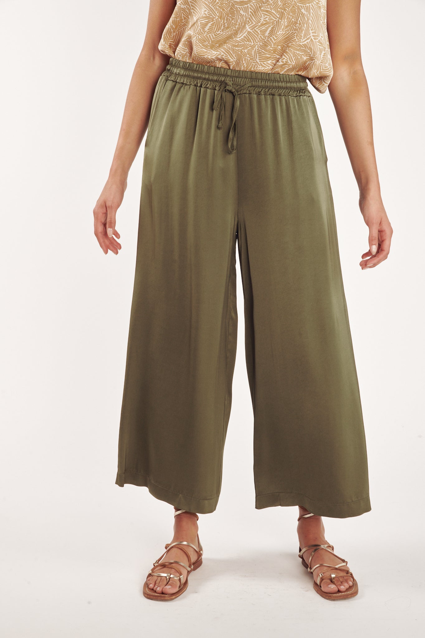 PANTALON AMPLE 7/8 ALIOT KAKI