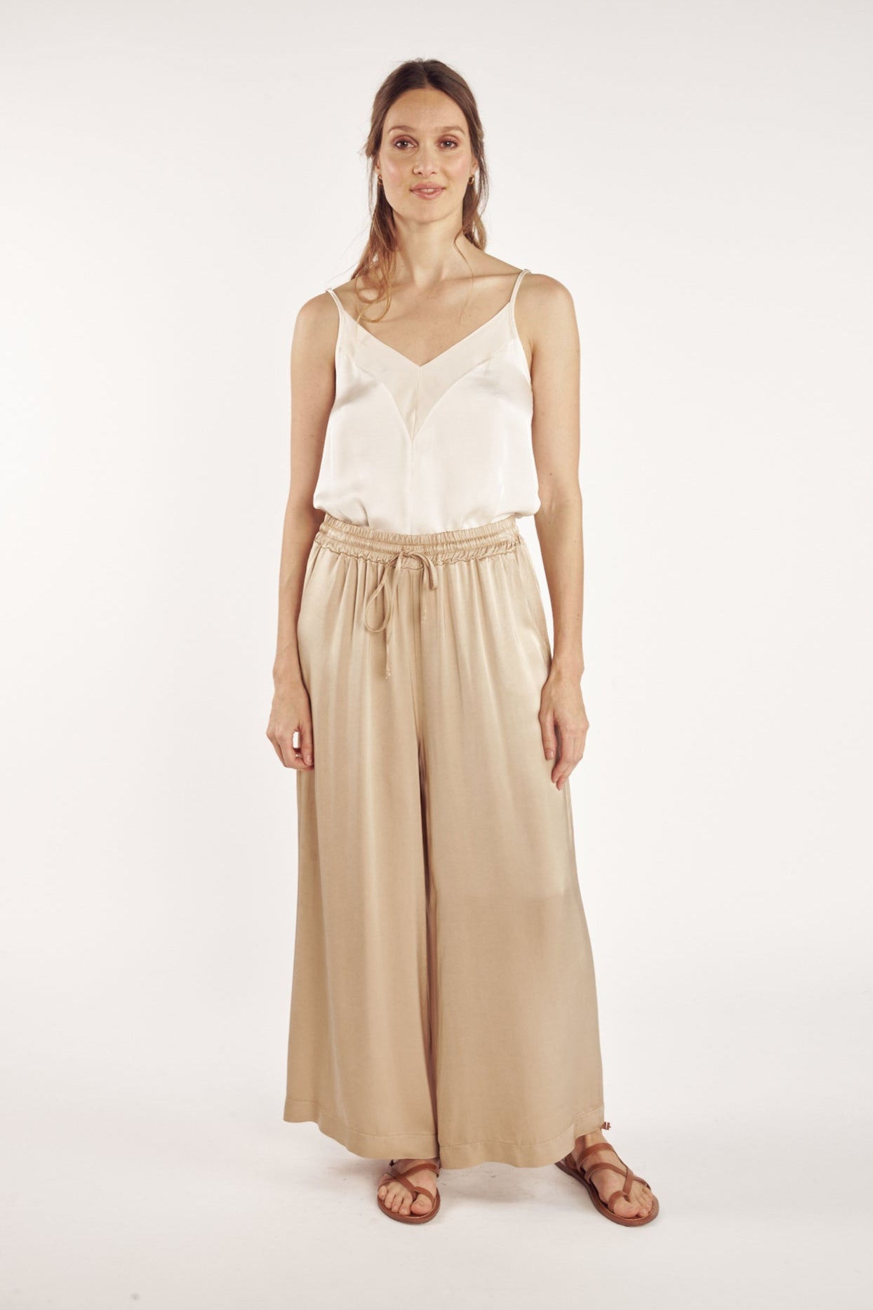 PANTALON AMPLE 7/8 ALIOT SABLE