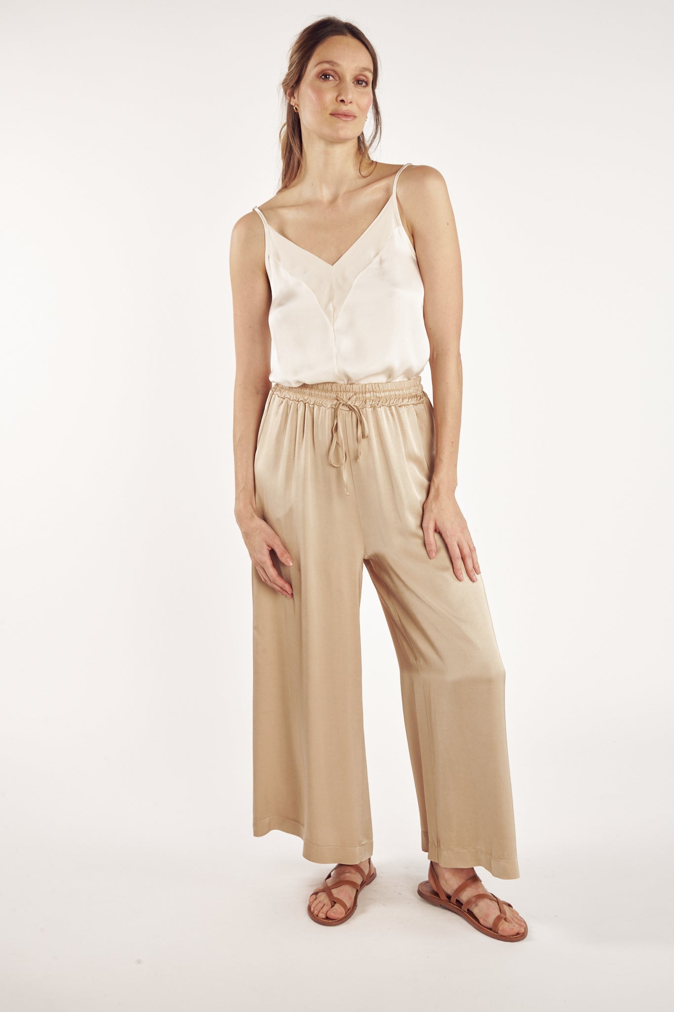 PANTALON AMPLE 7/8 ALIOT SABLE