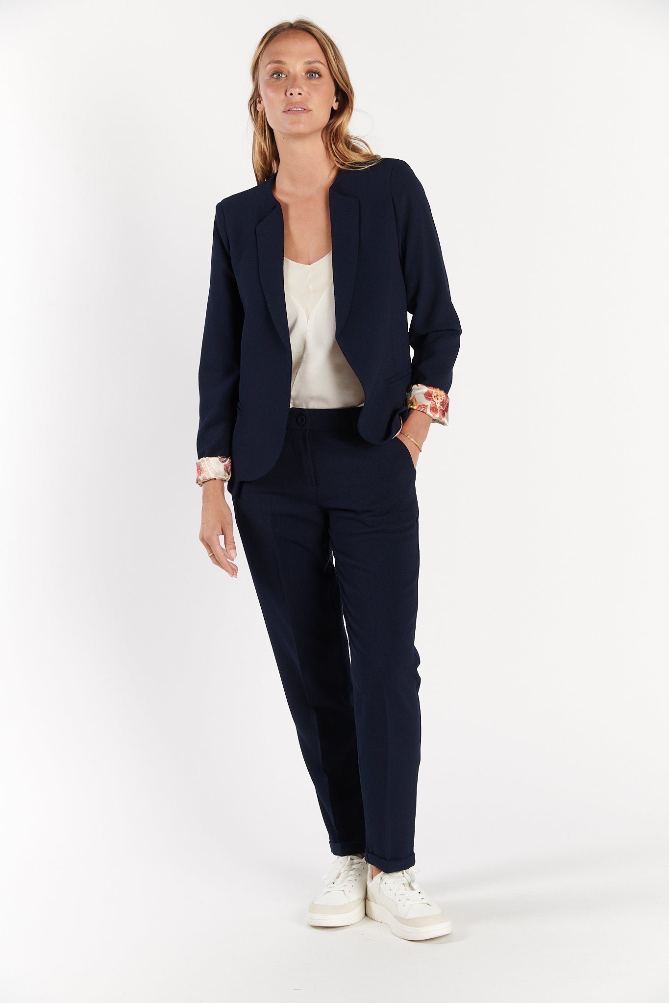 BLAZER CINTRÉ ARIANE MARINE