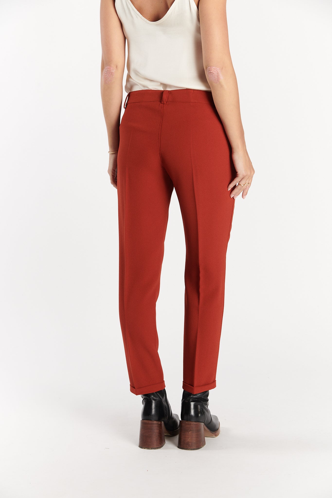 PANTALON 7/8ÈME CIGARETTE AUGUSTIN SAFRAN