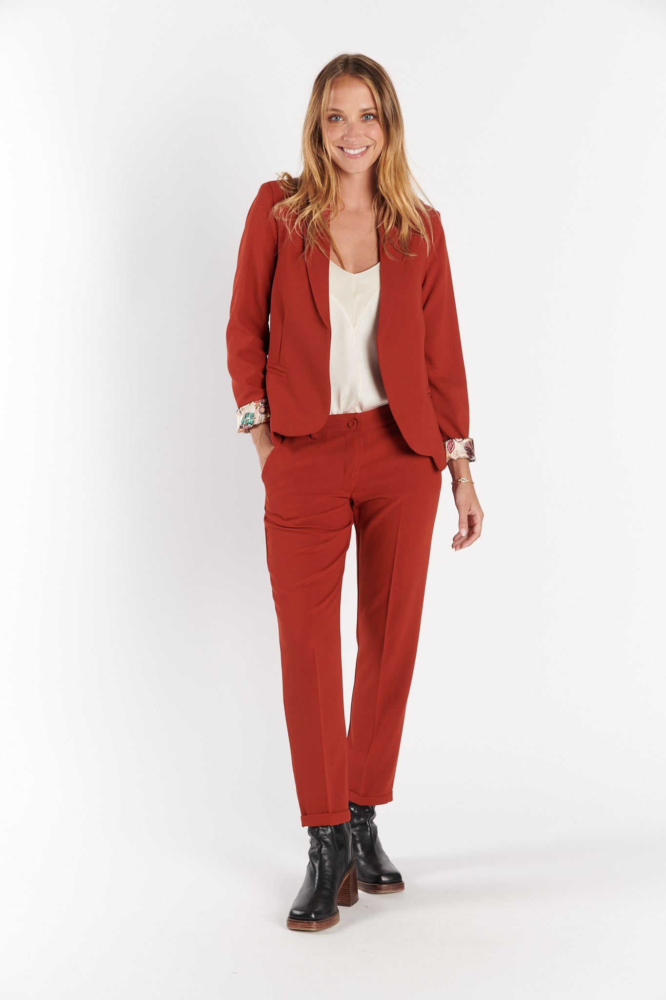 BLAZER CINTRÉ ARIANE SAFRAN