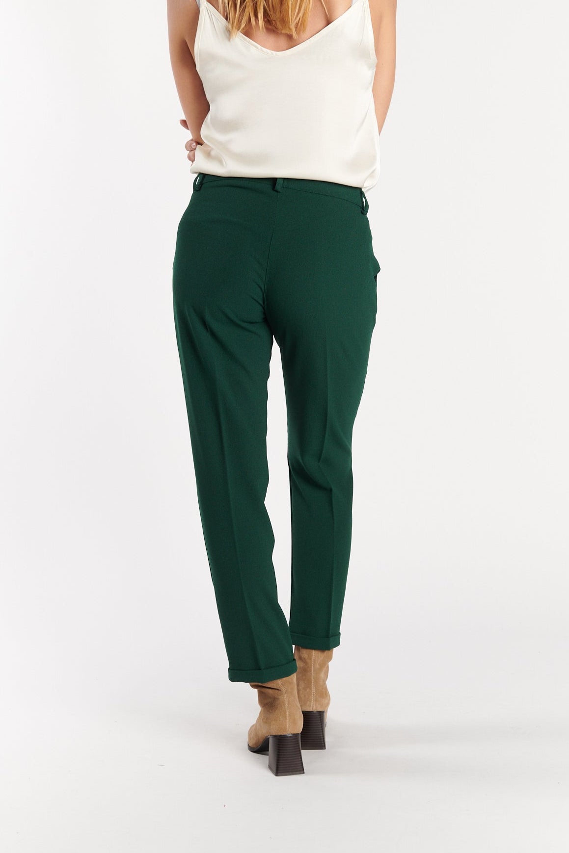 PANTALON 7/8ÈME CIGARETTE AUGUSTIN VERT PIN