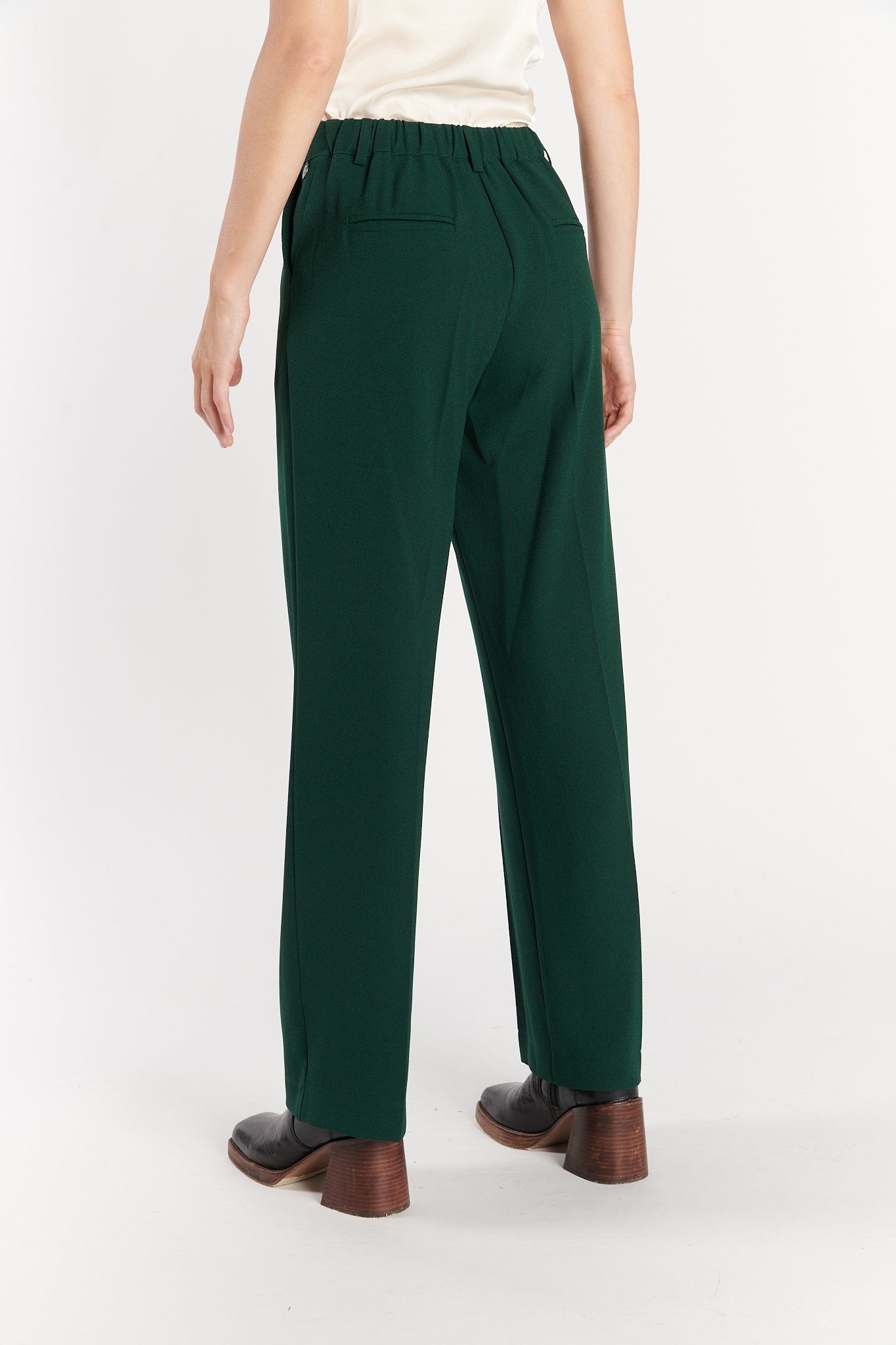 PANTALON LARGE NATHAN VERT PIN