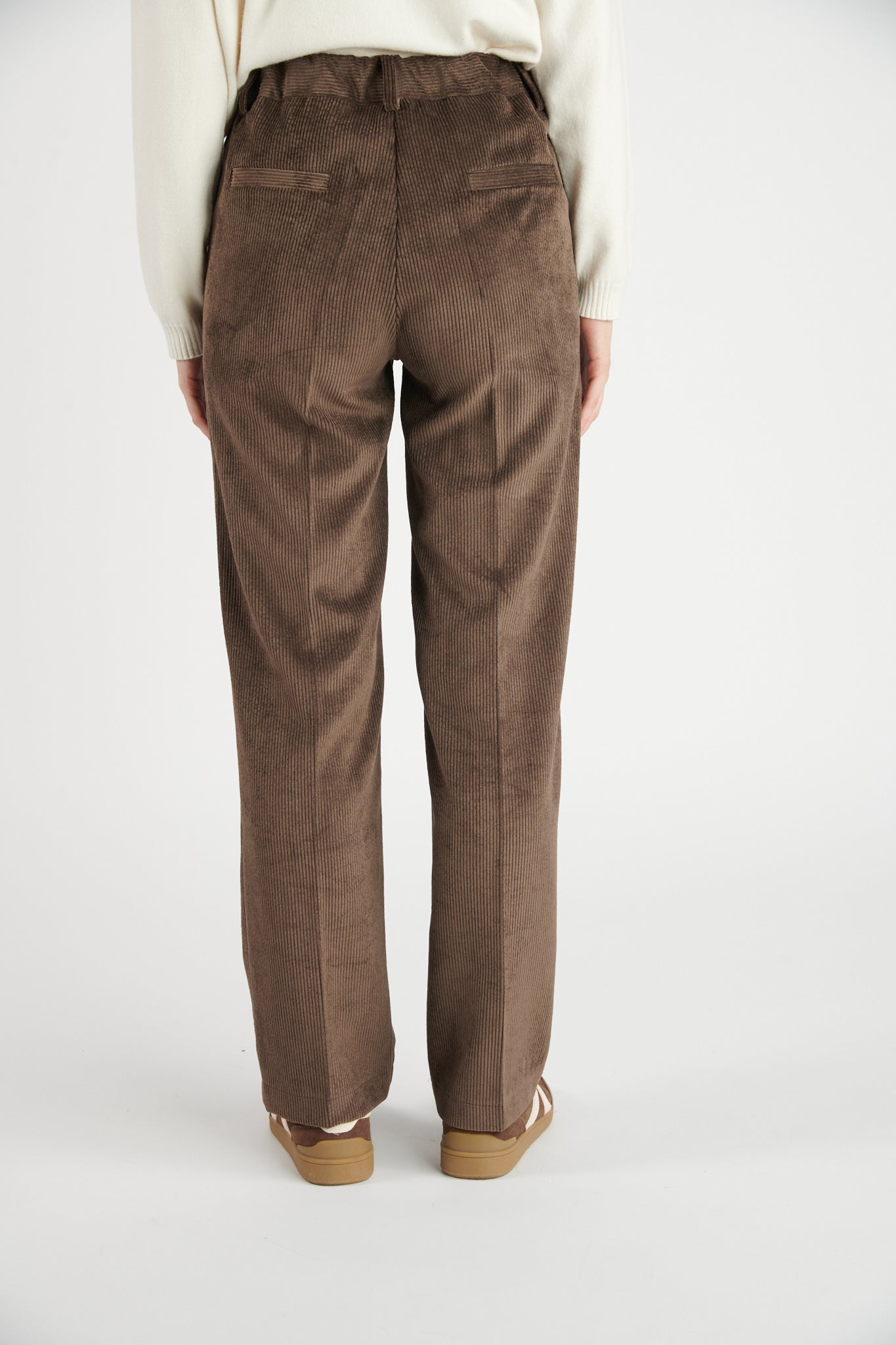 PANTALON LARGE VELOURS BRÉANNE CHOCO